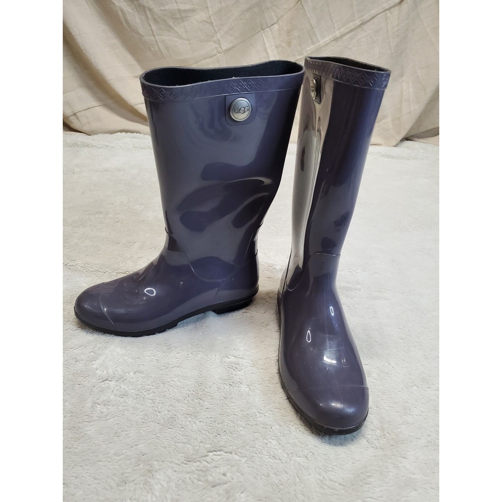 Ugg Shaye Lavendar Gray Tall‎ Gloss Classic Outdoor Casual Tall Rain Boots 9